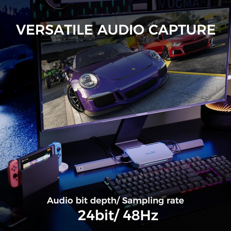 RGBlink Game Capture Card 4K60 HDMI 2.0 & USB 3.1 Video Capture for Streaming and Recording on PS5, Xbox, PC – Low Latency, Audio Video Capture Card for OBS Twitch, External Game Capture Device – MSP331U - Image 4